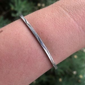 Tahe Navajo Sterling Silver Design Stamped Cuff